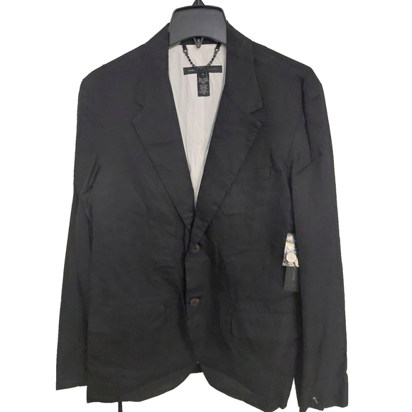 Marc by Marc Jacobs Mens Black Lined Cotton Blazer Suit Jacket Sz Small - Picture 5 of 16